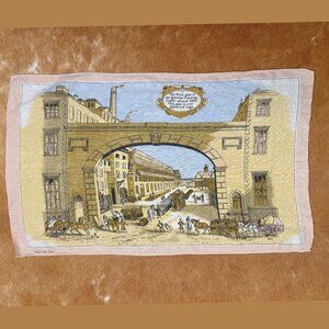 Vintage Guinness Brewery Dublin Linen Tea Towel 60s Irish Souvenir